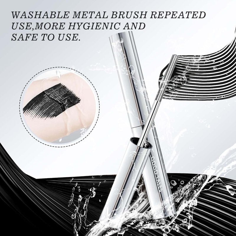 **Regine Switzerland Brown Washable Iron Wand Mascara - Waterproof, Buildable Formula for Clump-Free Length and Volume**