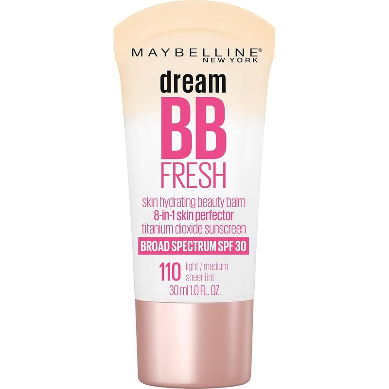 Maybelline Dream Fresh BB Cream - 8-in-1 Hydrating Beauty Balm with SPF 30 | Light/Medium, 1 Fl Oz