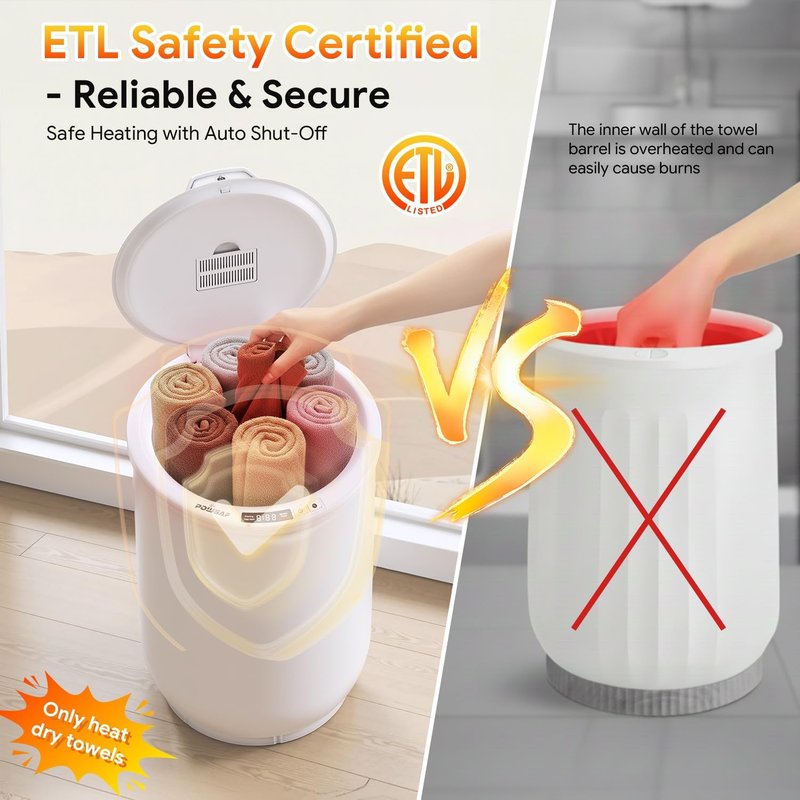 Luxury Towel Warmer | Large Bathroom Heater with Auto Timer & Aroma Tray - Fits Oversized Towels, Blankets, Bathrobes