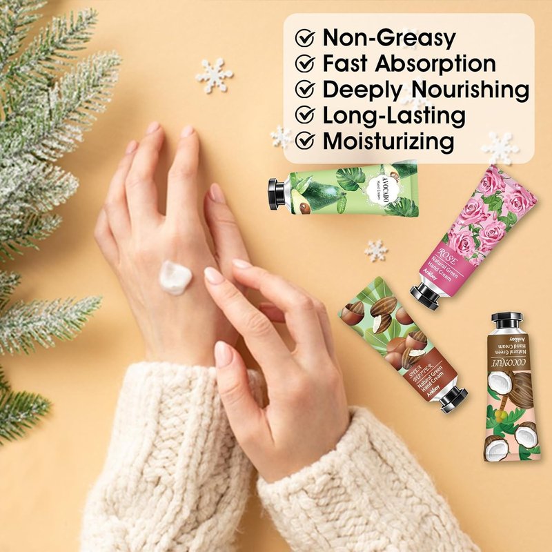 Hand Cream for Dry Cracked Hands - 12 Pack Natural Lotion | Perfect Gift for Nurses & Teachers