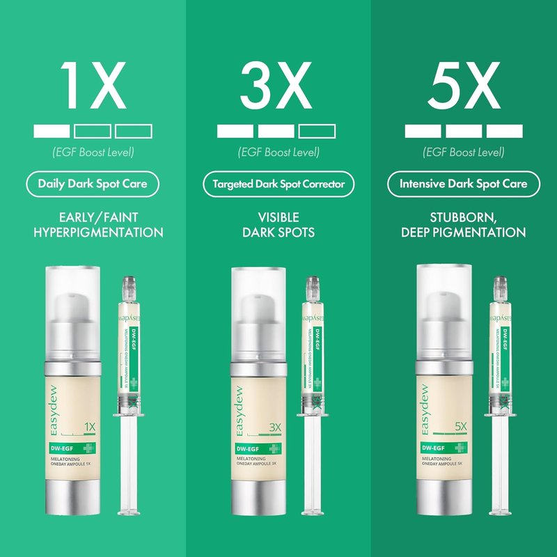 Easydew DW-EGF Melatoning Ampoule - Hydrating Dark Spot Serum with Niacinamide & Glutathione | 1.01 fl oz
