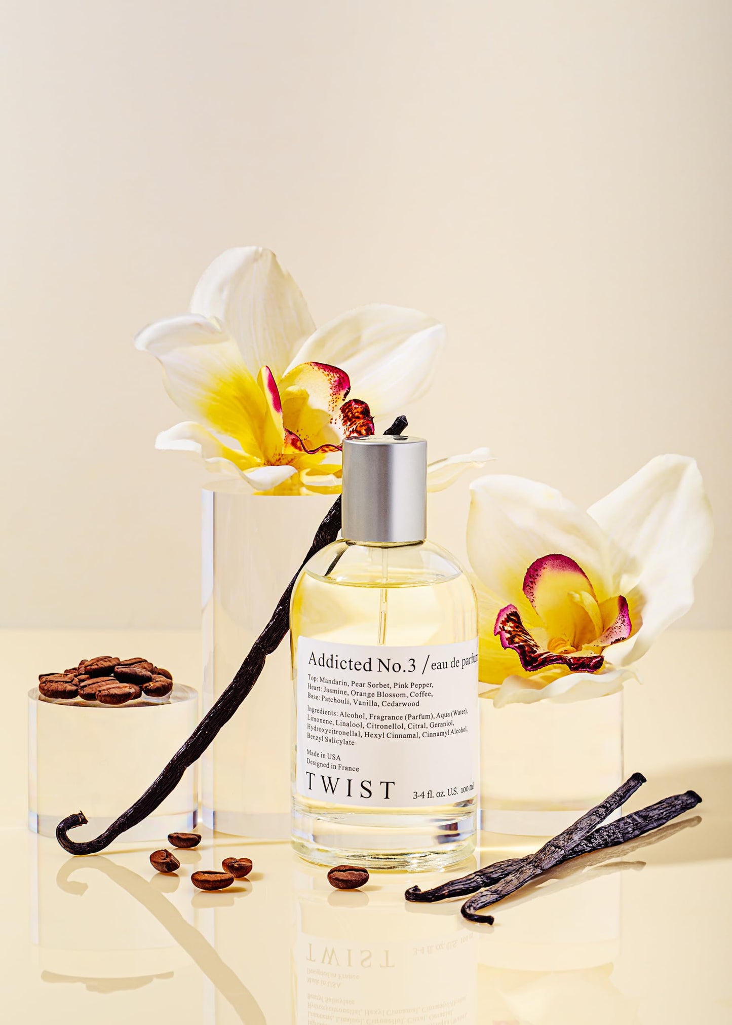 Twist - Addicted No. 3 - Eau De Parfum Inspired by Y s.l's Black Opium. Long-Lasting Perfume For Women, Paraben Free, Vegan, Clean Ingredients, Fragrance - Spray 100 ml | 3.4 fl. oz.
