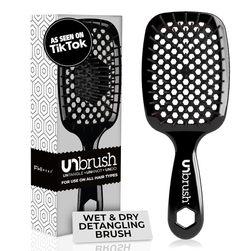 FHI Heat Detangling Brush - Pain-Free Brushing for All Hair Types | Durable Anti-Static Bristles, Lightweight Handle