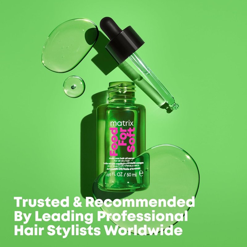 MATRIX Soft Hair Serum Oil - Nourishing Leave-In Treatment for Dry, Brittle Hair | Heat Protection & Shine with Avocado Oil
