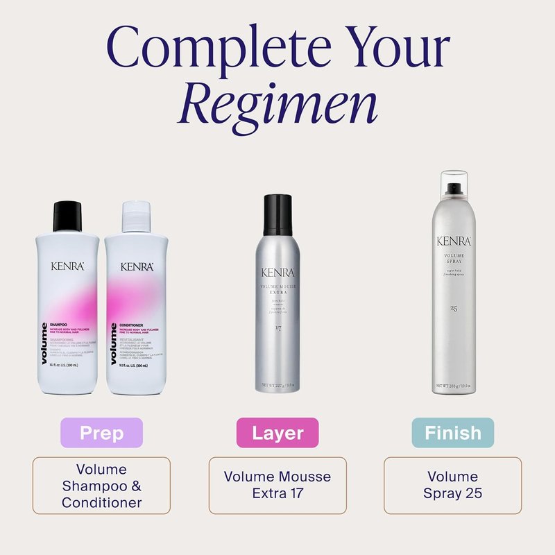 Kenra Professional Volume Spray 25 80% | Super Hold Finishing & Styling Hairspray | Flake-free & Fast-drying | Wind & Humidity Resistance | All Hair Types | 10 oz