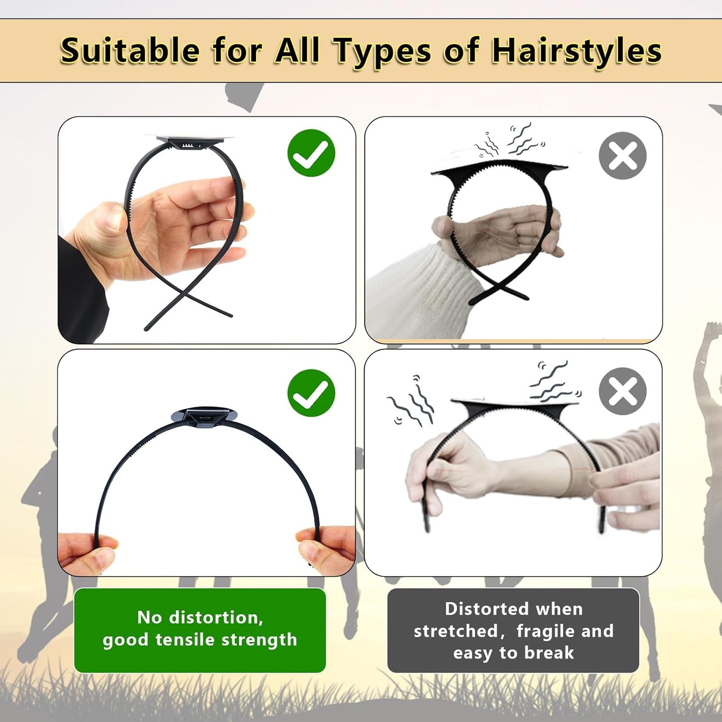 Tryly Graduation Cap Headband Insert - 2 Pack Anti-Slip Stabilizer for Eyeglasses | Perfect Graduation Gift