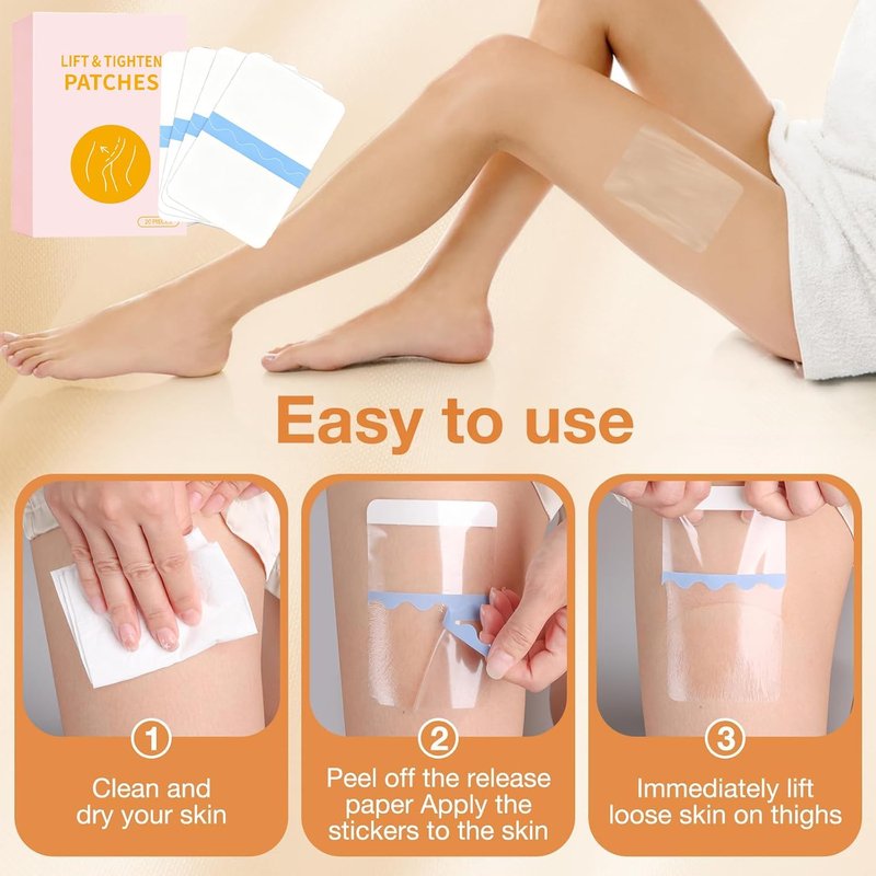 Body Lifting Patches - Transparent Skin Tightening Tape for Legs, Abdomen & Buttocks | 20 PCS