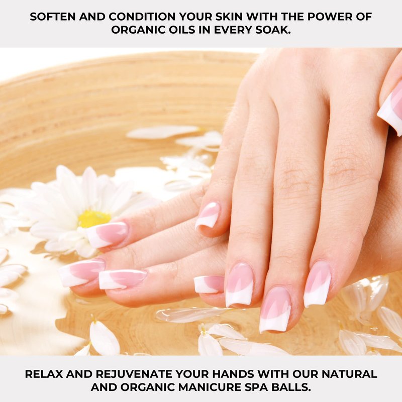 Ginger Lily Farms Botanicals Manicure Spa Balls Ocean, Manicure Soak Balls Replenishes Moisture, Softens and Conditions Skin, 8 Ounces, 80-Count
