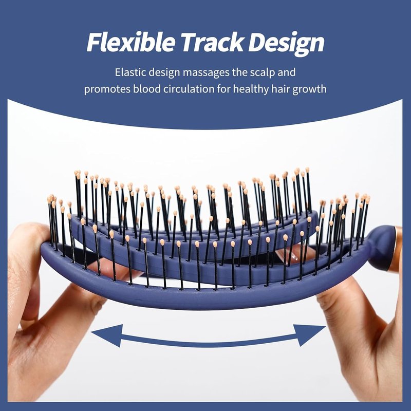 SHINLEA Speed Dry Detangler Brush - Spiral Vented Design for Wet Hair | Luxury Gold Handle & Soft Bristles