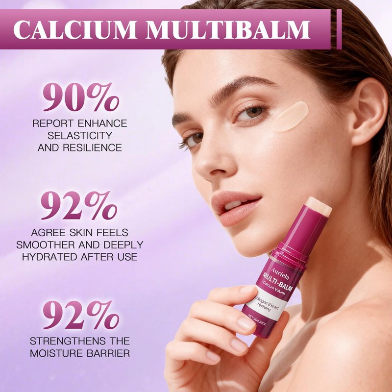 Calcium Multi Balm Stick - Anti-Aging Hydration & Firming Moisturizer | 2 Pack for Face, Eyes, Lips & Neck