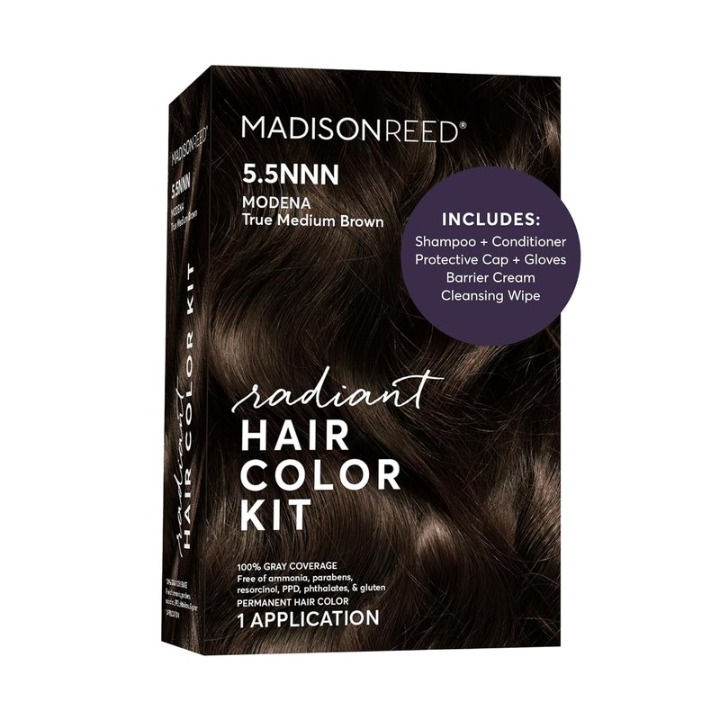 Madison Reed Radiant Hair Color Kit - Dark Brown 5.5NNN with Warm Golden Tones | PPD-Free, Ammonia-Free, 100% Gray Coverage