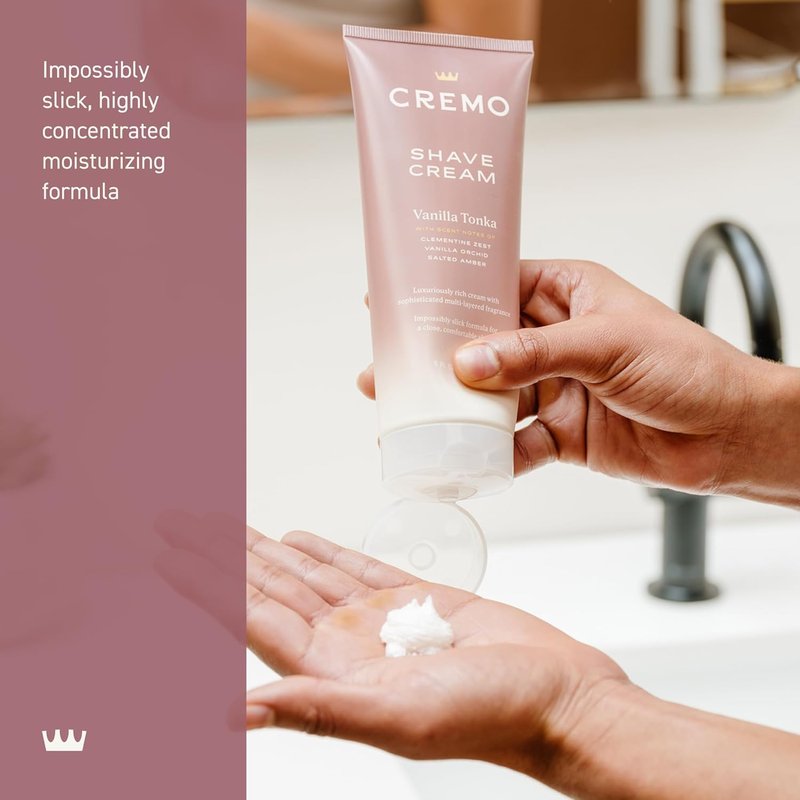 Cremo Women’s Shaving Cream - Moisturizing Vanilla Tonka for Sensitive Skin | 6 Fl Oz