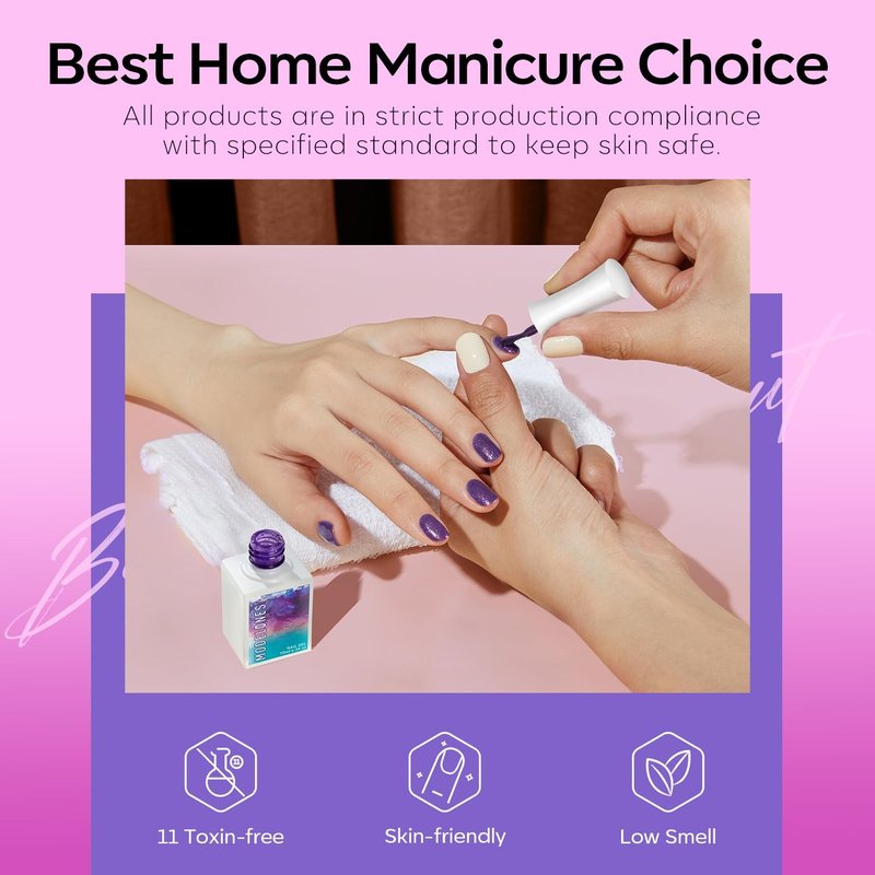 Modelones Gel Nail Polish Set - 6 Color Changing Shades for Valentine's Day | Mood Temperature Gel Polish