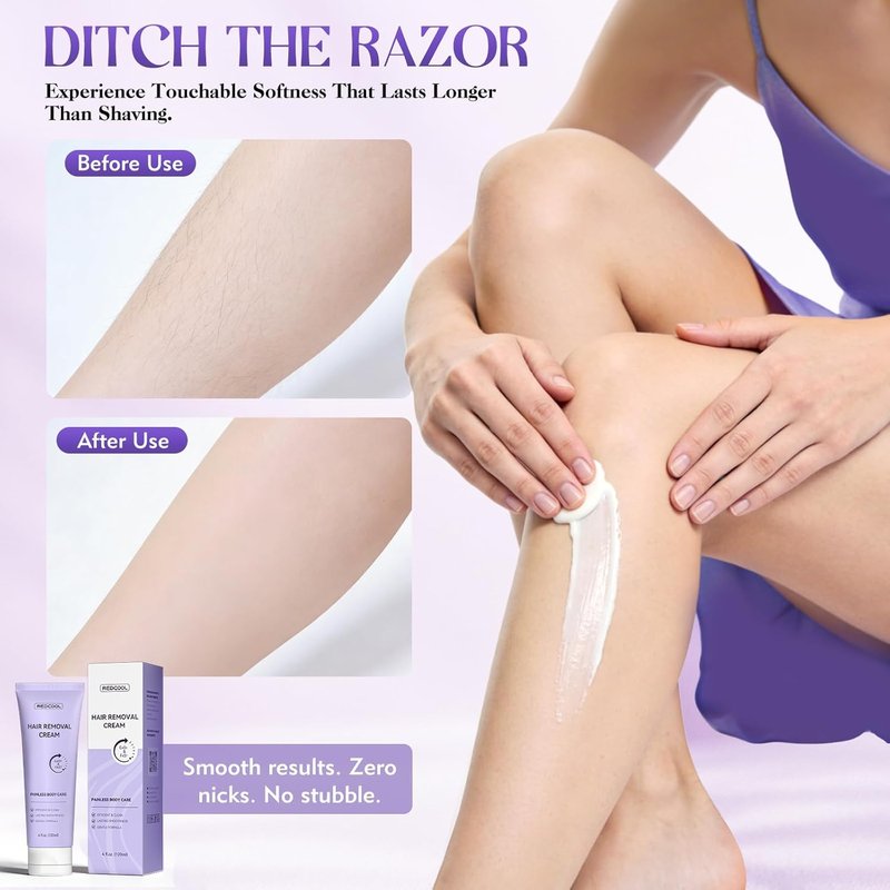 Regine Switzerland Hair Removal Cream - Painless Depilatory for Sensitive Skin | 4.0 fl. oz, Gentle for Legs & Bikini Line