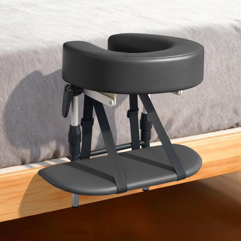 DeerDean Linens Head Rest for mattresses ranging from 5.5-17.7 inches, Bed Massage Head Holder, Universal Face Cradle Cushion for Massage Tables and Salon (Black)