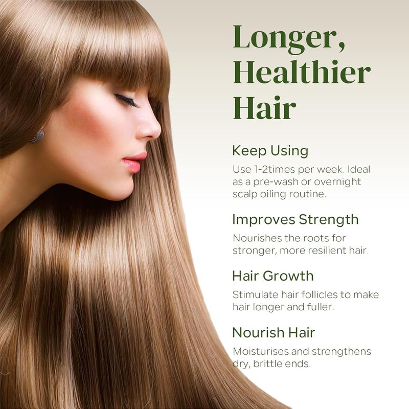 Rosemary Mint Hair Oil for Hair Growth, Strengthening and Smoothing Hair Oil, Deep Moisturizing and Nourish for Split Ends and Dry Scalp, Aromatherapy, Lightweight and Non-Greasy, 1.93 Fl Oz
