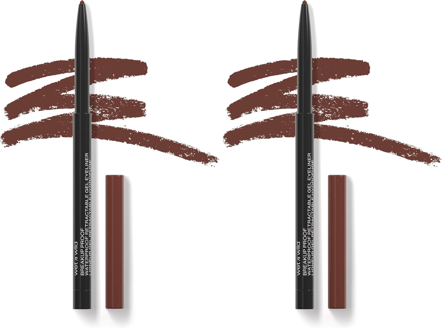 wet n wild Gel Eyeliner, Retractable, Brick Brown | Waterproof | Smudge-Resistant | Cruelty-Free & Vegan | Pack of 2