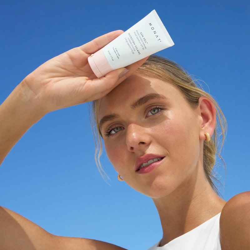 MONAT Sun Veil Mineral Sunscreen SPF 50 - Tinted Invisible Defense, Oil-Free Facial Protection, 1.7 Fl Oz