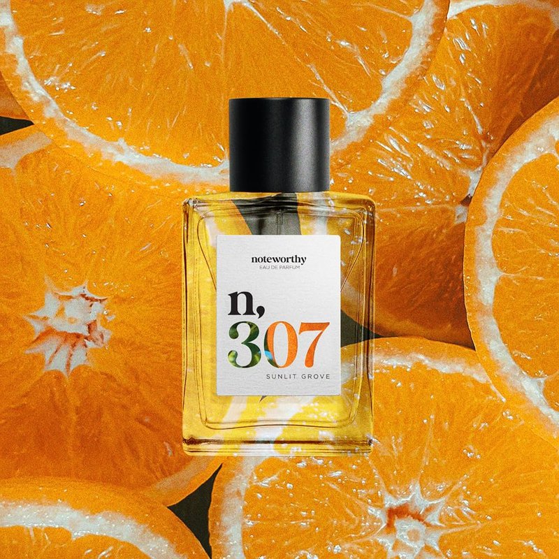 Noteworthy n,307 Sunlit Grove Eau De Parfum – Mandarin, Basil, Sandalwood | Sophisticated, Warm Fragrance for Any Occasion | Long-lasting Unisex Perfume for Women & Men (100ml)