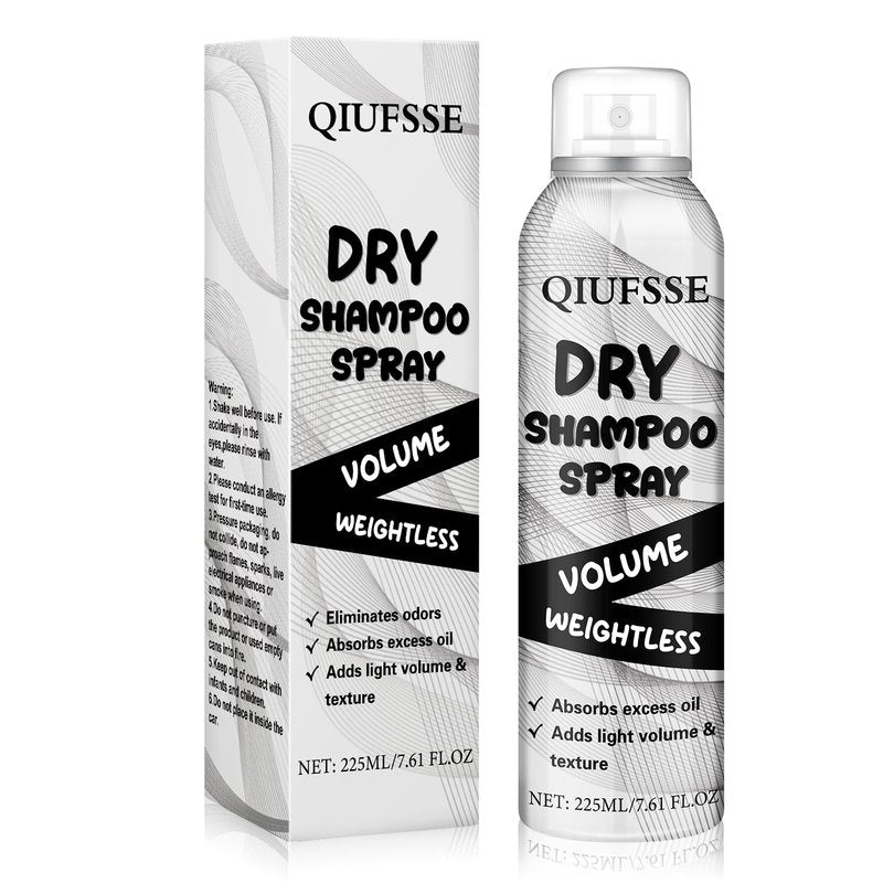 QIUFSSE Dry Shampoo Spray,Volumizing Dry Shampoo for Women & Men,Absorbs Excess Oil,Instant Refresh Hair,Contains Rice Starch,Replenishes Hair Keratin,Nourishes Hair Roots,7.61 oz