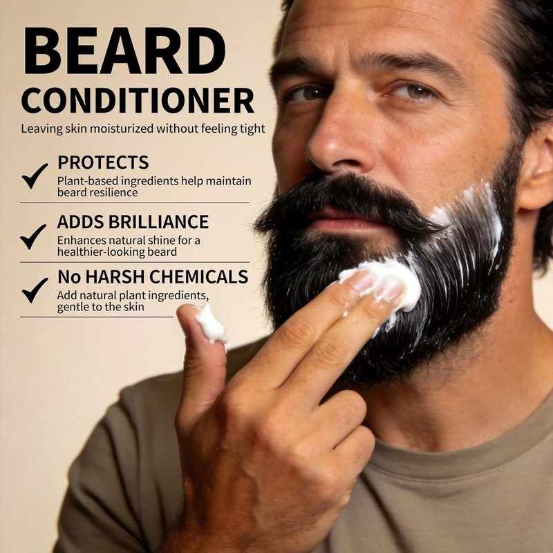 Beard Wash and Conditioner Set for Men - Natural Argan & Jojoba Oil | Deep Cleansing & Moisturizing 2-in-1 Kit