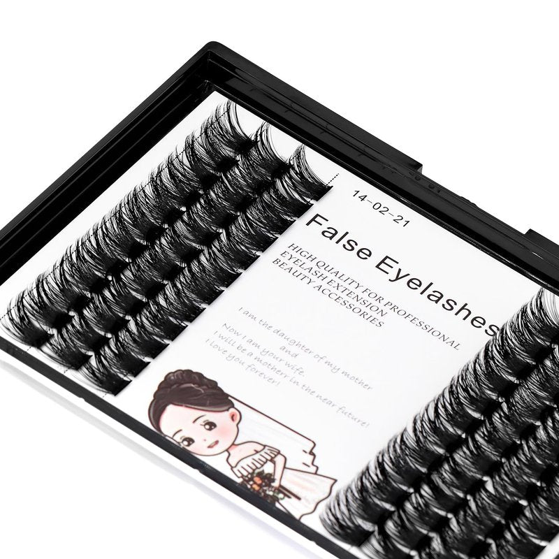 Bodermincer Black/Brown Color Natural Lash Clusters 84pcs Wispy Eyelash Clusters Eyelash Extensions D Curl Individual Lashes Natural Look Lashes with Thin Lash Band (10MM)