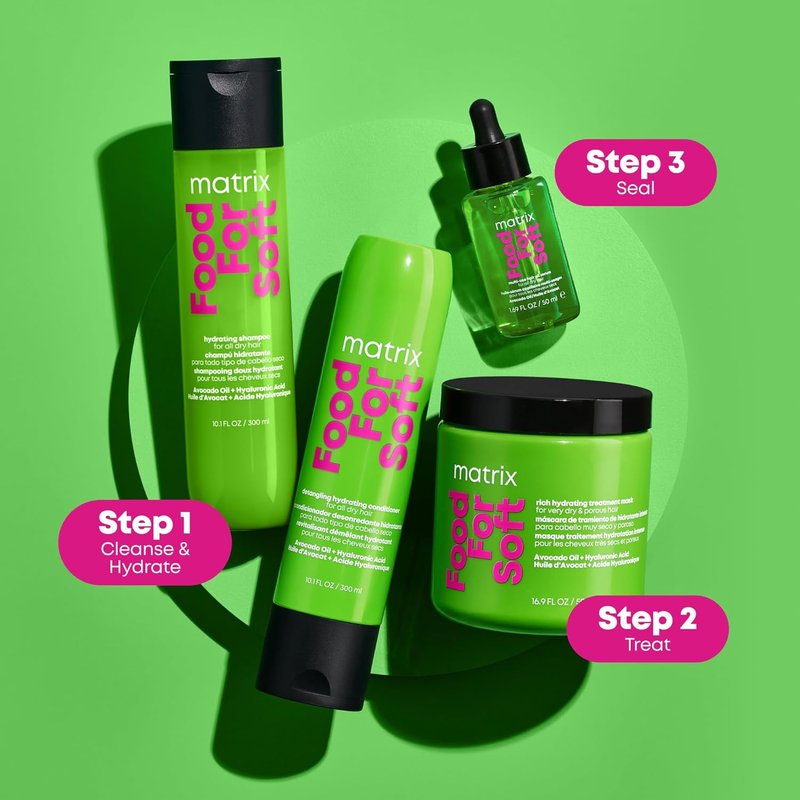 MATRIX Soft Hair Serum Oil - Nourishing Leave-In Treatment for Dry, Brittle Hair | Heat Protection & Shine with Avocado Oil