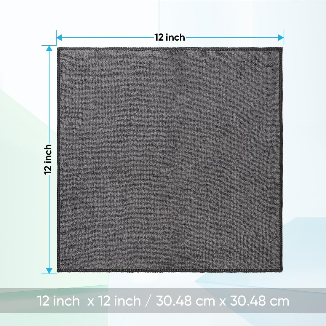 HOMEXCEL Microfiber Washcloths 24 Pack, Highly Absorbent and Soft Face Towel, Multi-Purpose Grey Wash Cloths for Bathroom, Hotel, Spa, Gym, and Kitchen, 12x12 Inch