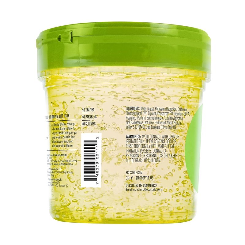 Eco Style Gel Olive Oil Styling - Adds Shine and Tames Split Ends - Delivers Moisture to Scalp - Nourishes And Repairs - Provides Weightless and Superior Hold - Ideal for all Hair - 8 oz