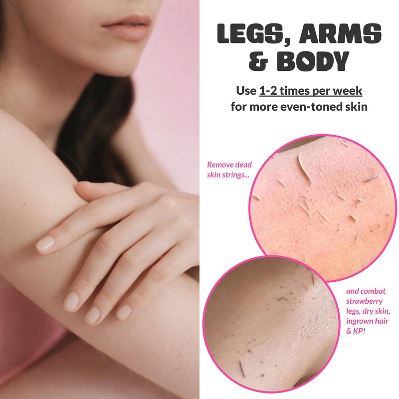 GET EVEN LEG SCRUB: Stone Body Scrub & Leg Exfoliator for Ingrown Hair, Strawberry Legs - Exfoliating Stone for Body, KP Bump, Dead Skin Remover - Stone Body Scrubber for Dry Skin, Feet, Heels
