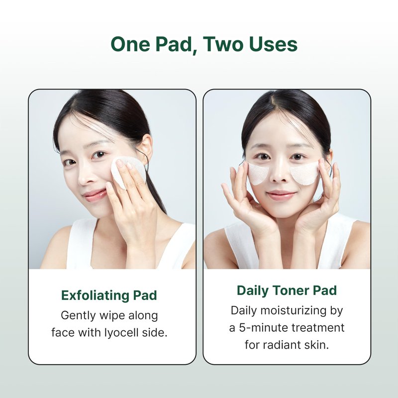 Dr.Bio Green Rice Biome Toner Pad (5.54oz/60 Pads) with Probiotic, Exfoliating, Remove Blackheads & Whiteheads, Radiant Skin, Dual-Sided Pad for Sensitive Skin, Fragrance-Free, Vegan Korean Skincare