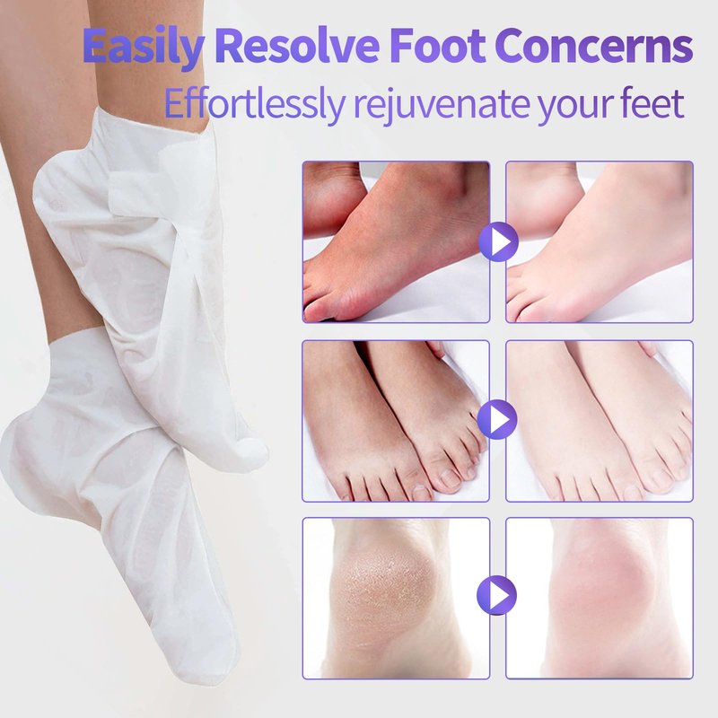 3 Pcs Foot Peeling Mask & 5 pcs Moisturizing Foot Mask ,Exfoliator Peel Off Calluses Dead Skin Callus Remover, Dry Skin Moisturizer for Soft Smooth Touch Feet,Foot Care Spa Peeling Gifts for Women Men