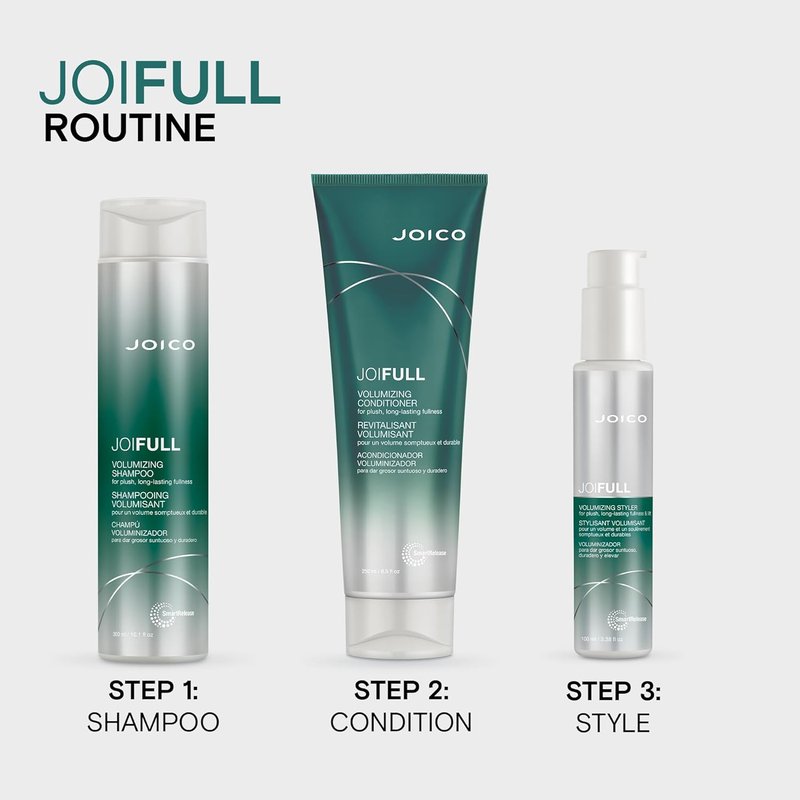 Joico JoiFULL Volumizing Shampoo - Instant Body & Long-Lasting Fullness for Fine Hair | Lotus Flower & Bamboo Extract