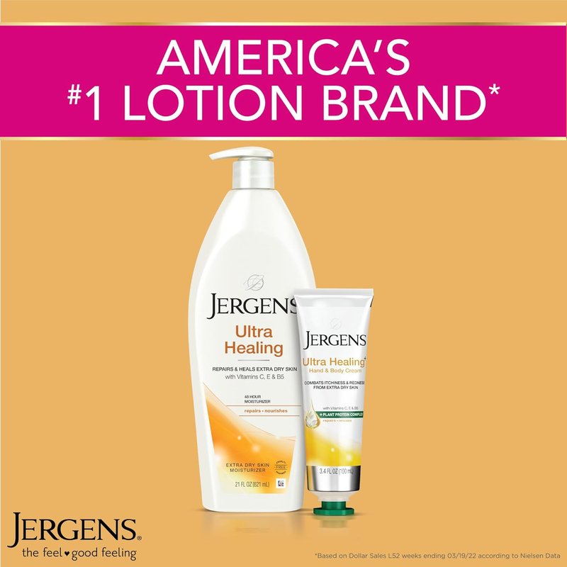 Jergens Ultra Healing Lotion - Quick Absorption Hand & Body Moisturizer for Extra Dry Skin | 32oz