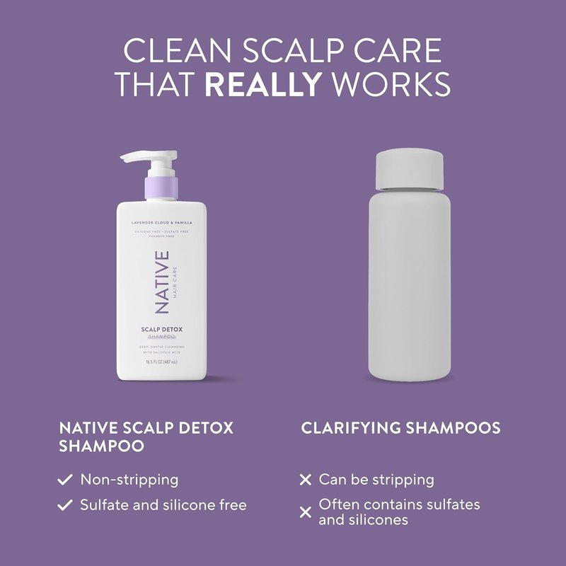 Scalp Detox Shampoo - Lavender Cloud & Vanilla, 16.5 fl Oz | Deep Cleansing Formula