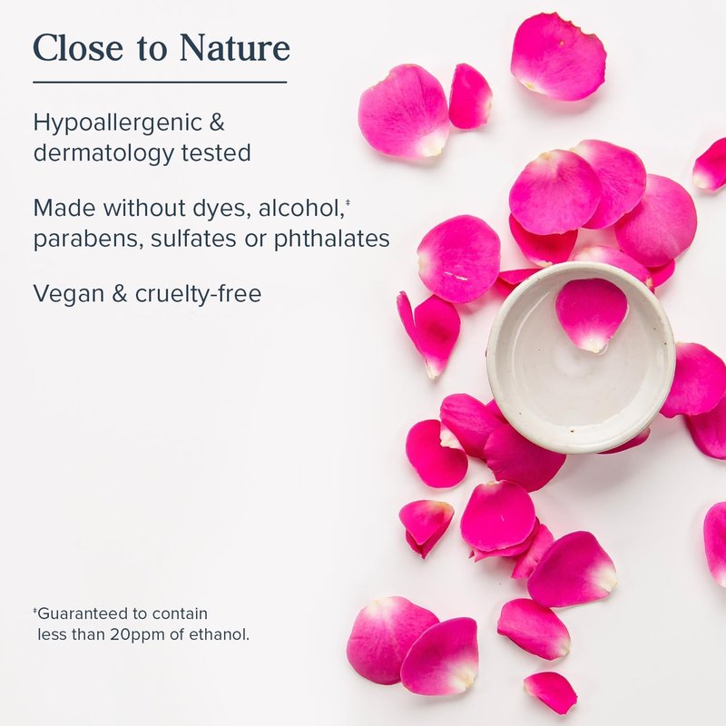 Rosewater Facial Toner with Hyaluronic Acid - Hydrating Skin Care for Dry to Combination Skin | 8oz