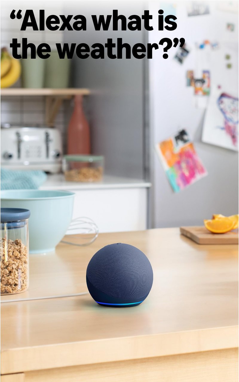Amazon Echo Dot (newest model) - Vibrant sounding speaker, Designed for Alexa+, Great for bedrooms, dining rooms and offices, Deep Sea Blue