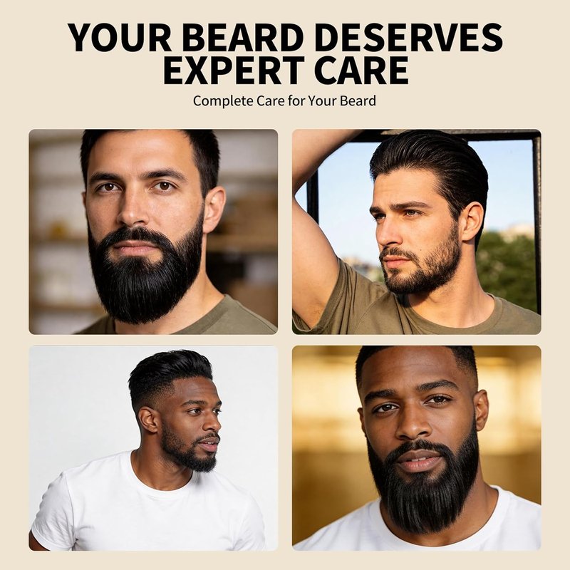 Beard Wash and Conditioner Set for Men - Natural Argan & Jojoba Oil | Deep Cleansing & Moisturizing 2-in-1 Kit