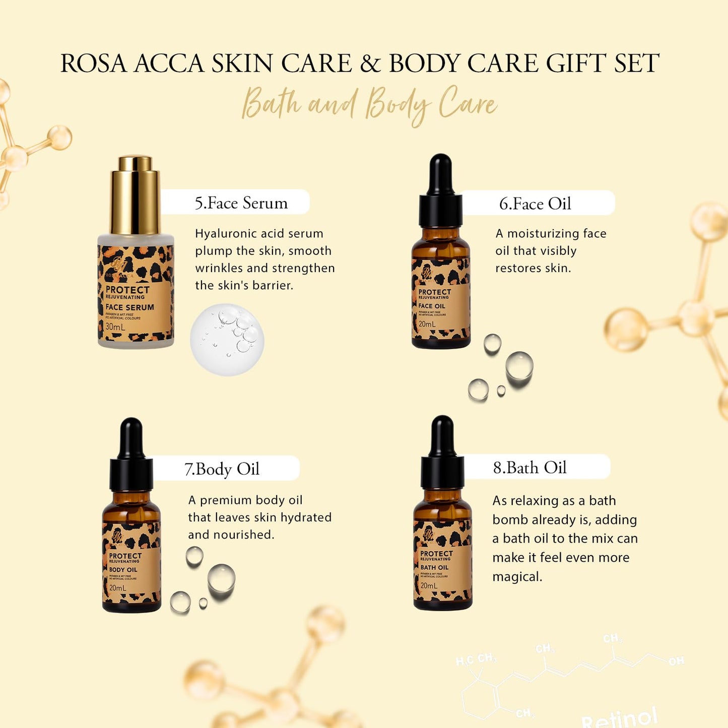23 Pcs Mother's Day Gift for Mom, Leopard Skin Care Set for Women, Bath and Body Gifts Basket Set, Spa Gift Baskets, Day Cream, Bath Bombs, Serum, Birthday, Christmas, Valentines, Anniversary, Wife