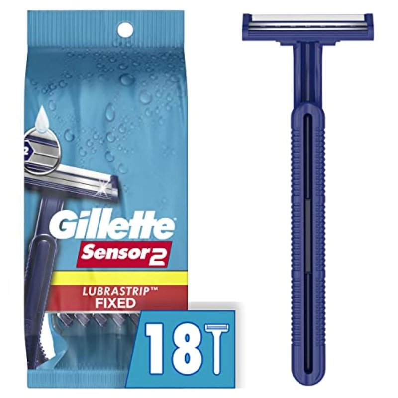 Gillette Disposable Razors for Men - Water Activated Lubrastrip, 18 Count