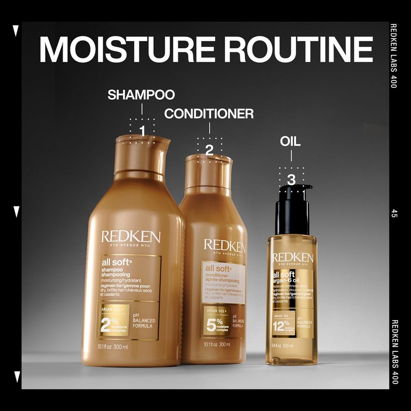 Redken All Soft Argan-6 Oil Treatment - Deeply Conditions Dry Hair, Adds Softness & Shine