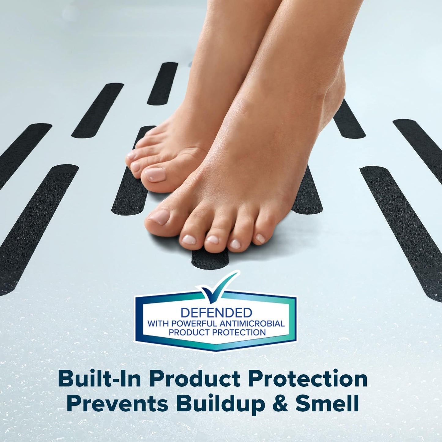 SlipX Solutions Adhesive Anti-Slip Safety Treads, Reliable Grip for Bathtubs & Showers, Safety Stickers, Showers, Pools, Boats, Stairs & More (24 Pieces, 7.5” x 0.75”, White)