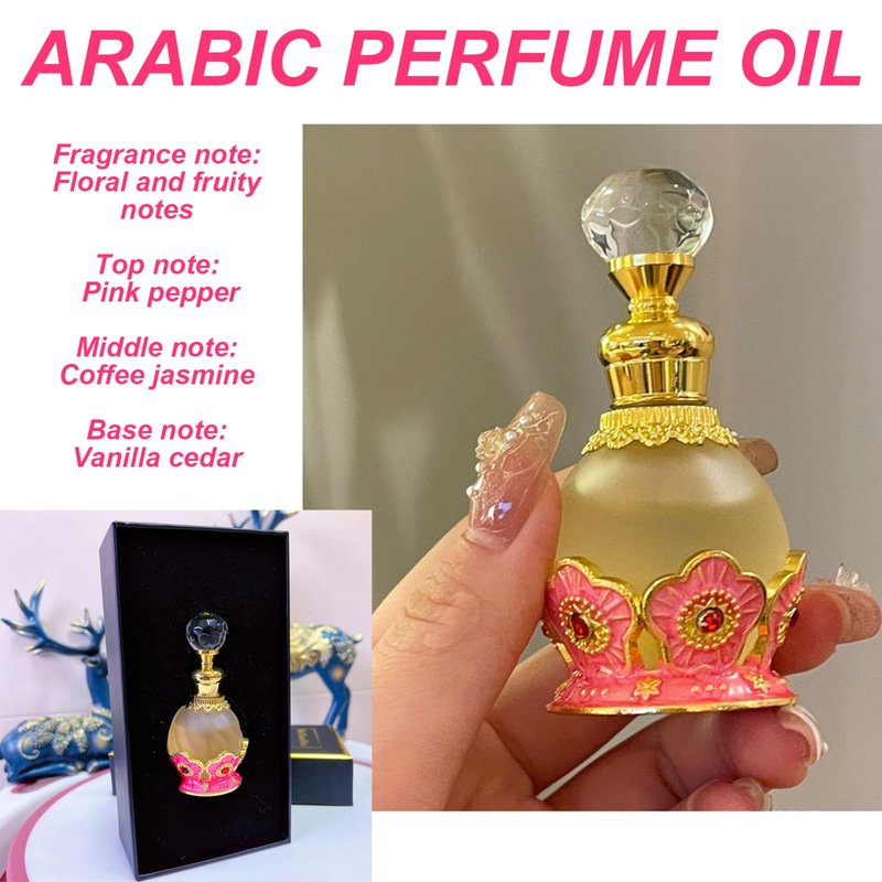 NewGtuizi Arabic Perfume Oil, 15ml Long Lasting Fragrance Dubai Perfume with Luxurious Bottle for Women Girls, Dubai for Women