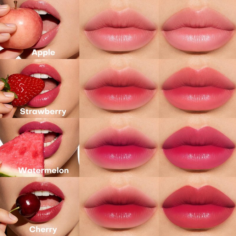 bayfree Lip Tint Stain Set, 7 PCS Lip Stain Long Lasting Waterproof, Hydrating Non-Sticky Liquid Blush & Water Tint, Transfer-Proof, High Pigment Matte Finish,Vegan Korean Makeup Set (fruit land)