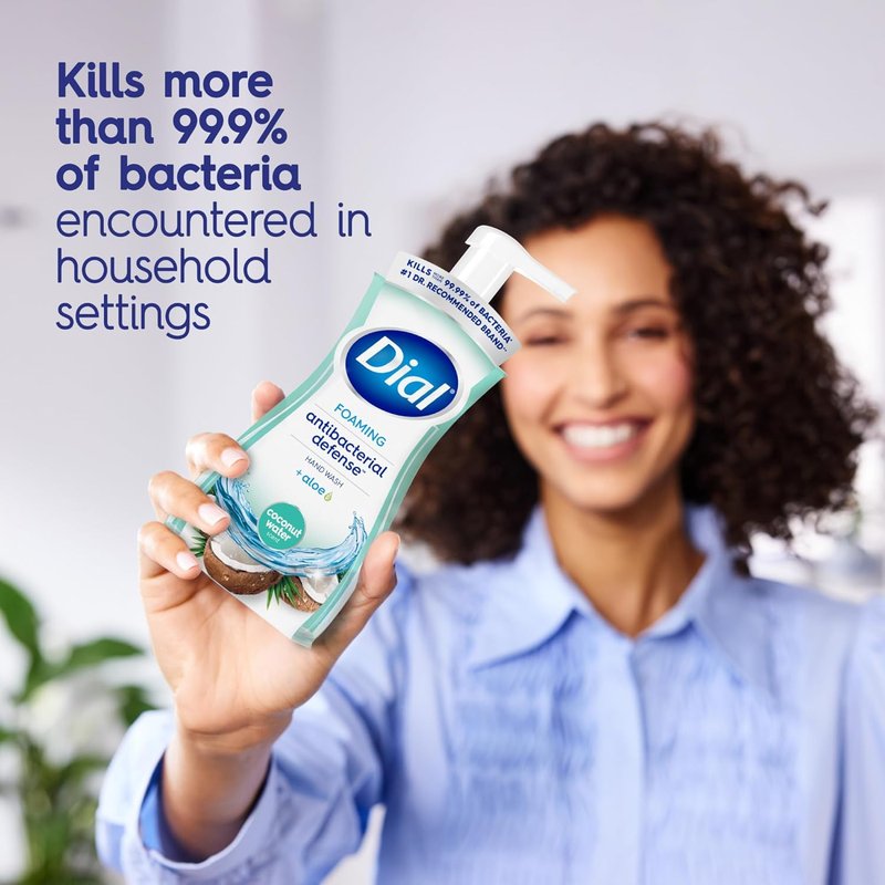 Dial Antibacterial Foaming Hand Wash - Coconut Water Scent | 7.5 fl oz (Pack of 6)