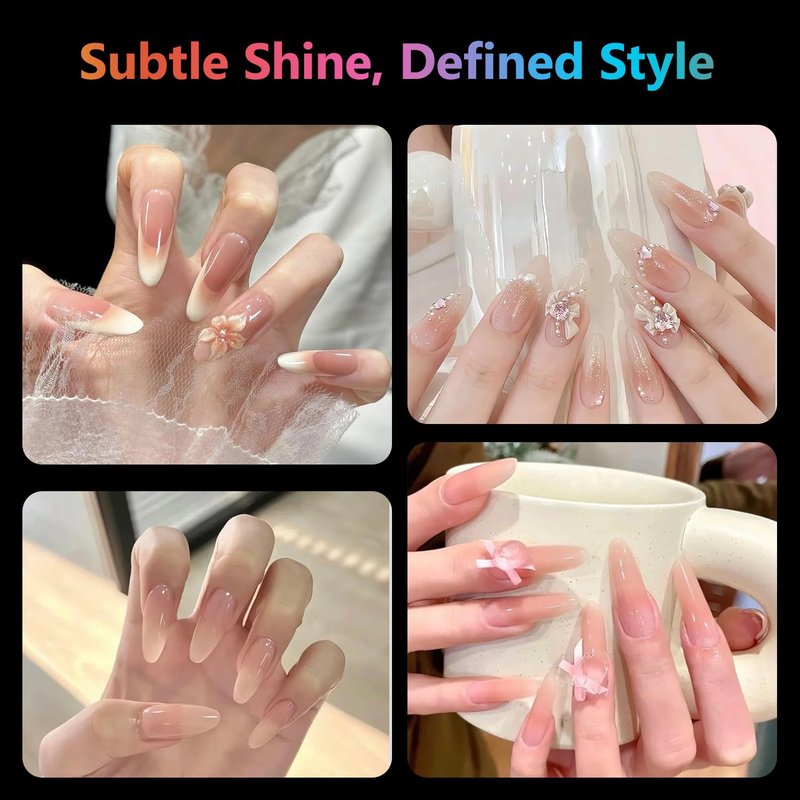 Medium Almond Nail Tips, 300pcs 15 Sizes Half Matte Pre-Shaped Press On Nails, Full Cover Soft Gel Fake Nails for DIY & Salon Nail Extension, Gift for Women