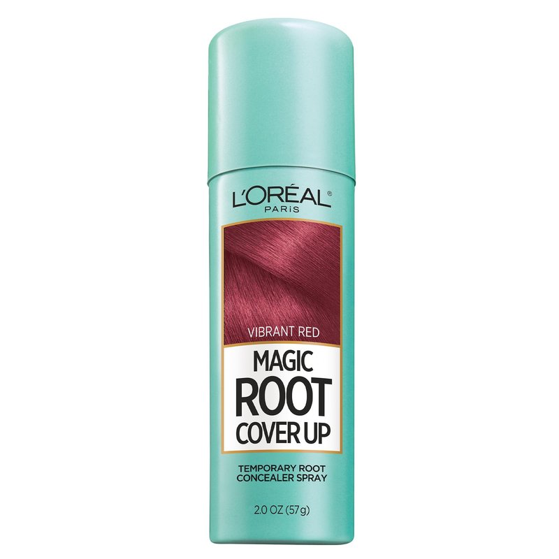 L'Oreal Paris Magic Root Cover Up Gray Hair Spray, 100% Gray Hair Coverage with Buildable, Lightweight, Transfer-Resistant, and Temporary Formula, Ammonia-Free, Vibrant Red, 2 oz (1 Count)