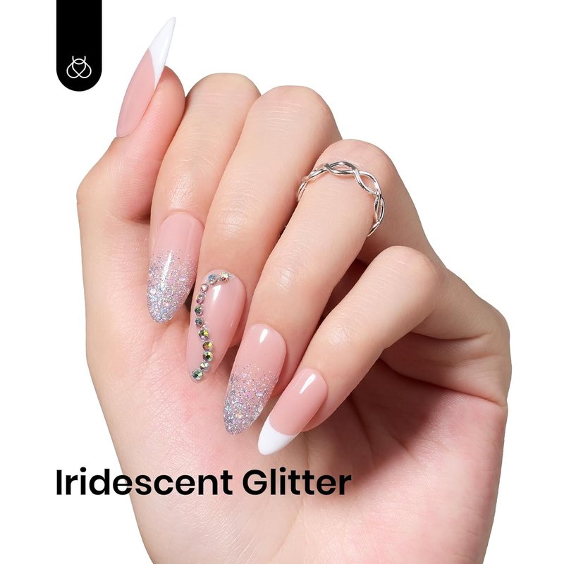 Beetles Glitter Gel Nail Polish - Silver Chrome 15ml | Long-Lasting Diamond Shine for Nail Art