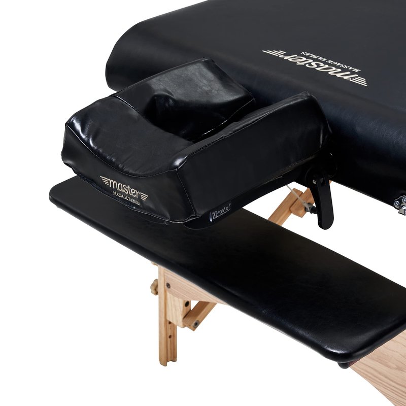 Master Massage Gibraltar Olympic LX Portable Massage Table Extra Wide for Larger Clients - Supports Weight Up to 800lbs - Tattoo Spa Salon Facial Beauty Bed, Lash Tables, 32" Width, Black