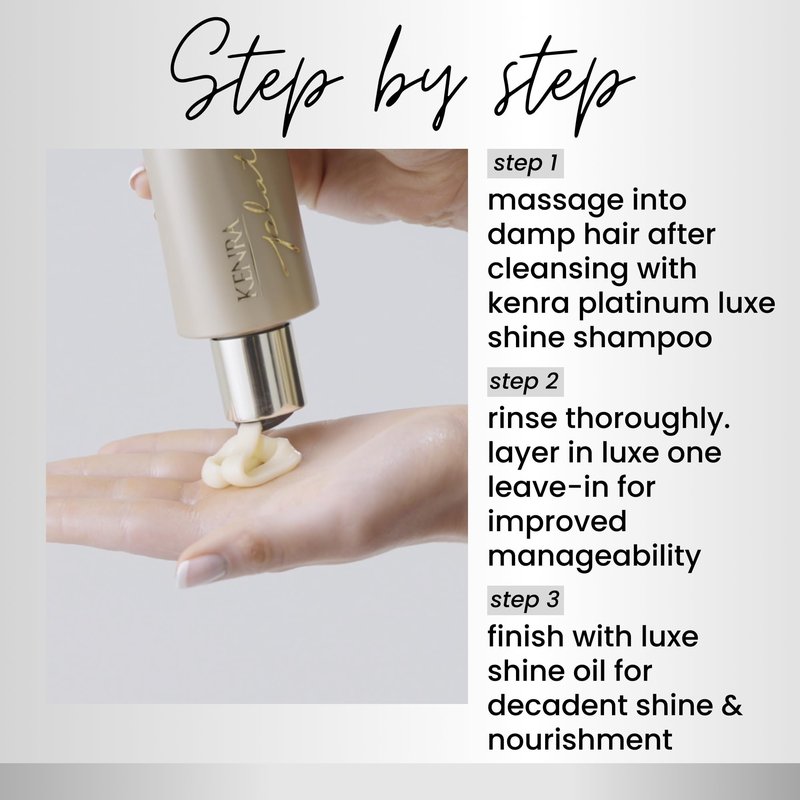Kenra Professional Platinum Luxe Shine Conditioner | Gold Enriched | Rich, Shine-Enhancing Daily Conditioner | Revitalies for Improved Manageability & Smoothness | All Hair Types | 8.5 fl. Oz